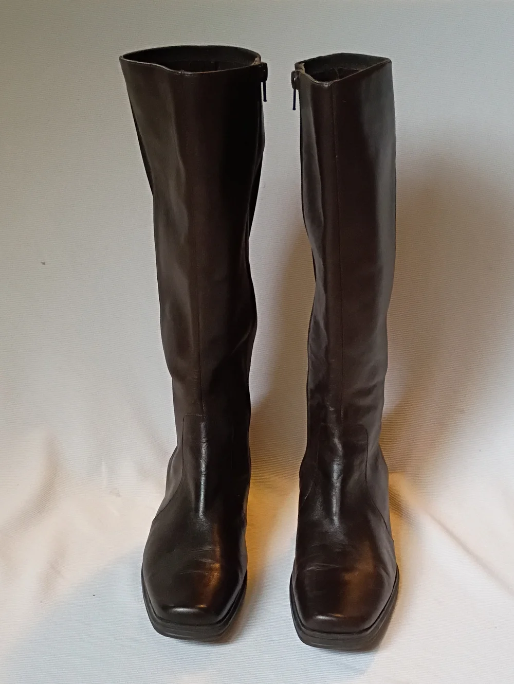 Andrew Geller Tall Dark Brown Leather Riding Boots